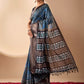 Rajwada Black And Black Silk Blend Printed Saree For Women