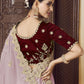 Rajwada Light Pink Crepe Embroidered Elegant Saree For Women