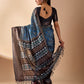 Rajwada Black And Black Silk Blend Printed Saree For Women