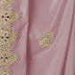 Rajwada Light Pink Crepe Embroidered Elegant Saree For Women