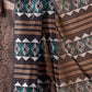 Rajwada Black And Black Silk Blend Printed Saree For Women