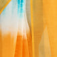 Rajwada Sky Blue And Orange Cotton Linen Zari Work Saree For Women