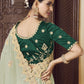 Rajwada Light Green Crepe Embroidered Elegant Saree For Women