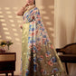 Rajwada Multicolor Silk Blend Printed Saree For Women