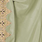 Rajwada Light Green Crepe Embroidered Elegant Saree For Women