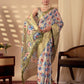 Rajwada Multicolor Silk Blend Printed Saree For Women