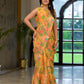 Rajwada Yellow Georgette Printed Ready To Wear Saree For Women