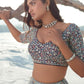 Rajwada Grey Georgette Embellished Semi-Stitched lehenga For Women