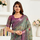 Rajwada Mauve And Green Cotton Linen Zari Work Saree For Women