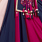 Rajwada Multicolor Cotton Blend Solid With Golden Border Semi-Stitched Lehenga For Women