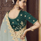 Rajwada Green Crepe Embroidered Elegant Saree For Women