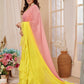 Rajwada Multicolor Georgette Ruffle Saree For Women