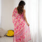 Rajwada Multicolor Georgette Printed Saree For Women