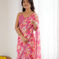 Rajwada Multicolor Georgette Printed Saree For Women