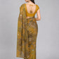 Olive Silk Blend Embellished Saree