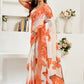 Rajwada White And Orange Cotton Linen Zari Work Saree For Women