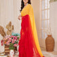 Rajwada Multicolor Georgette Embellished And Ruffle Saree For Women