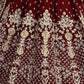 Rajwada Maroon Silk Blend Embroidered Semi-Stitched Lehenga For Women
