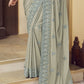 Rajwada Dusty Green Georgette Embroidered Elegant Saree For Women