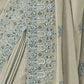 Rajwada Dusty Green Georgette Embroidered Elegant Saree For Women