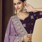 Rajwada Lavender Georgette Embroidered Elegant Saree For Women
