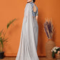 Rajwada Grey Georgette Solid Saree For Women
