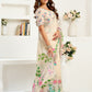Rajwada Beige Cotton Linen Zari Work Saree For Women
