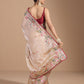 Rajwada Ivory Organza Embroidered Solid Saree For Women