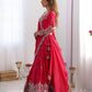Rajwada Pink Silk Blend Embroidered Semi-Stitched lehenga For Women
