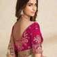 Rajwada Off White Satin Embroidered Saree For Women