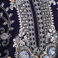 Rajwada Navy Blue Georgette Embroidered Stitched Kurta Set For Women