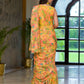Rajwada Yellow Georgette Printed Ready To Wear Saree For Women