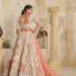 Rajwada Cream Silk Blend Embroidered Semi-Stitched Lehenga For Women