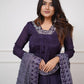 Rajwada Navy Blue Viscose Embroidered Stitched Kurta Set for Women