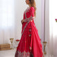Rajwada Pink Silk Blend Embroidered Semi-Stitched lehenga For Women
