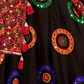 Rajwada Black Viscose Cotton Embroidered Semi-Stitched lehenga With Stunning Tassels For Women