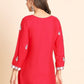 Rajwada Pink Rayon Embroidered Kurti For Women