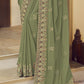 Rajwada Green Georgette Embroidered Elegant Saree For Women