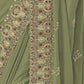 Rajwada Green Georgette Embroidered Elegant Saree For Women