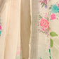 Rajwada Beige Cotton Linen Zari Work Saree For Women