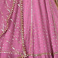 Rajwada Purple Georgette Embellished Semi-Stitched lehenga For Women