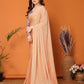 Rajwada Orange Georgette Solid Saree For Women