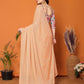 Rajwada Orange Georgette Solid Saree For Women