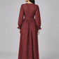 Maroon Cotton Blend Printed Dress