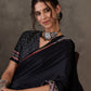 Rajwada Black Silk Blend Printed Elegant Saree For Women