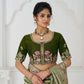 Rajwada Light Green Viscose Silk Embroidered Saree For Women