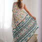 Rajwada White Georgette Printed Saree For Women