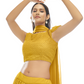 Rajwada Mustard Embroidered Georgette Semi Stitched Lehenga With Unstitched Blouse For Women