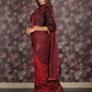 Rajwada Maroon Sequins Embroidered Ready-to-Wear Lycra Saree with Stitched Blouse for Women