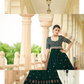 Rajwada Women Designer Green Georgette Semi Stitched Gown